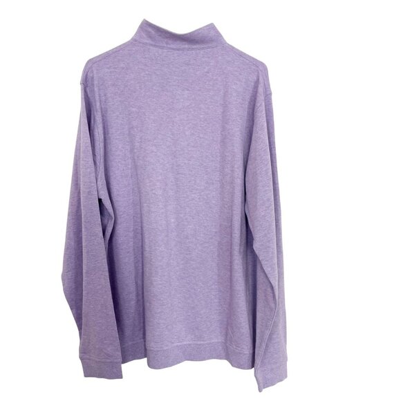 Peter Millar Purple Quarter Zip Pullover Sweater Cotton - Men's Size XL - Picture 2 of 6